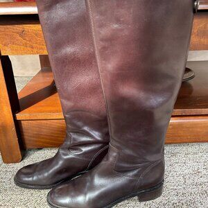 Franco Sarto Tall Dark Brown Leather Boots